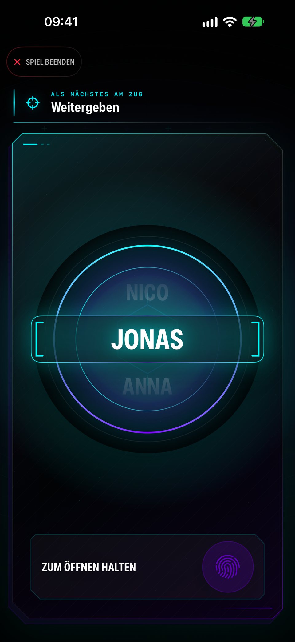 Paranoia hat Jonas als Nächstes zum Lesen ausgewählt und wartet, bis Jonas gedrückt hält und die geheime Frage öffnet