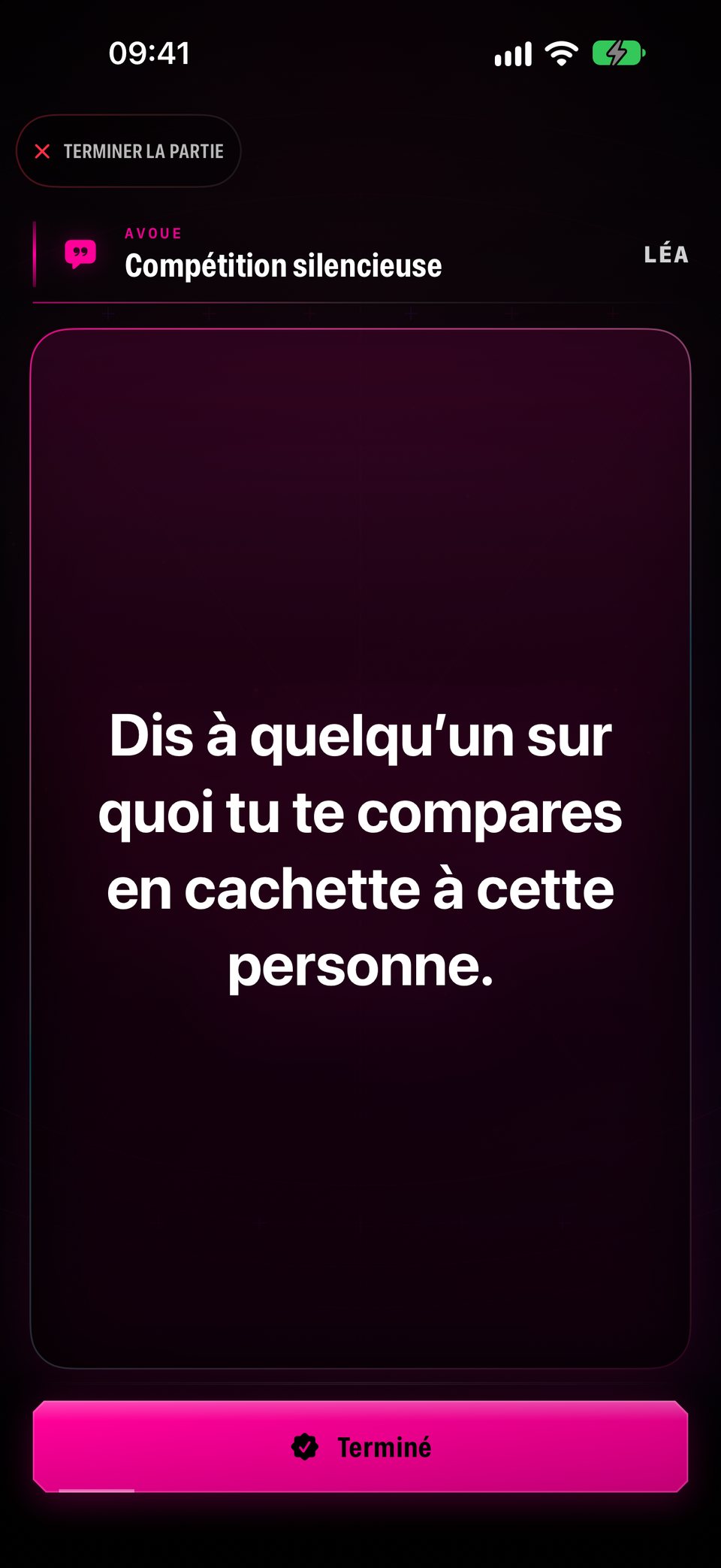 Le gage « Compétition silencieuse » : dis à quelqu’un sur quel point tu te compares en cachette à cette personne