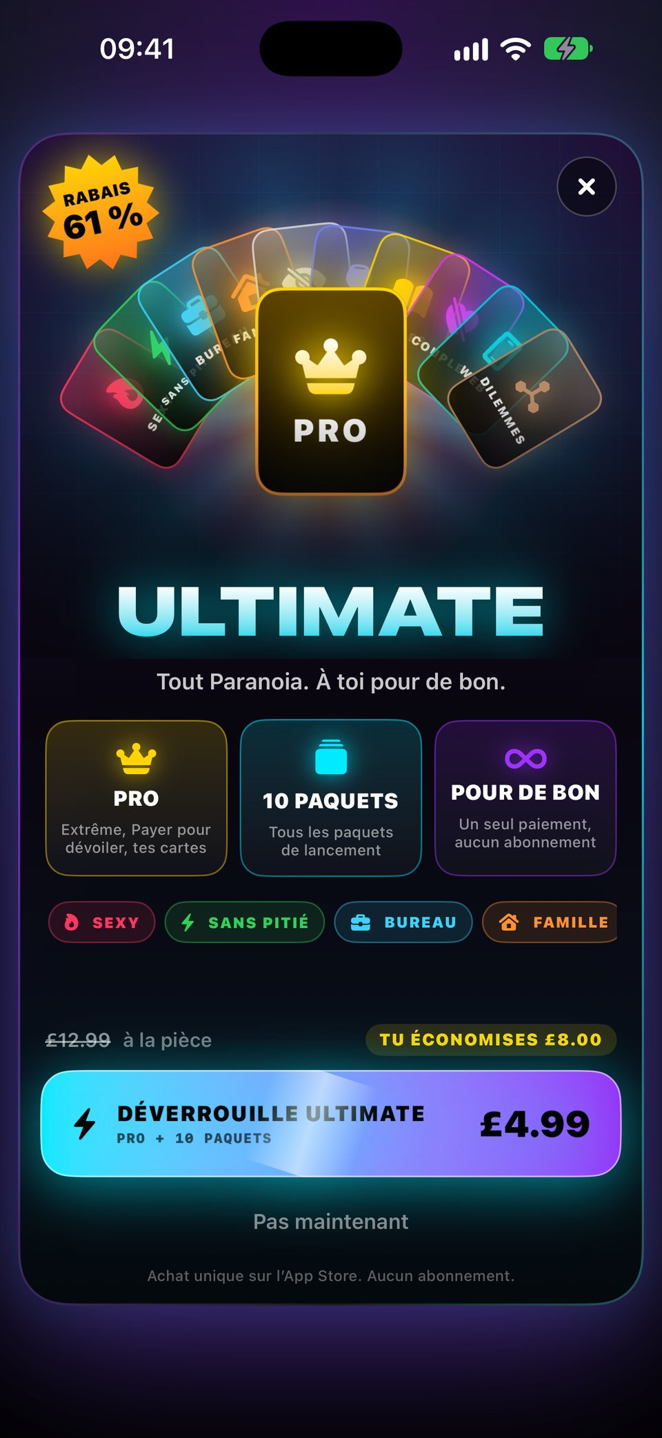 L’offre Ultimate : Pro et les dix paquets du lancement en un seul achat