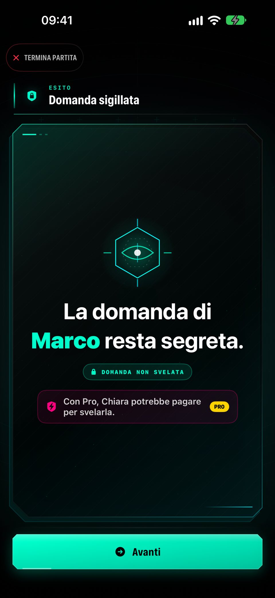 Paga per svelare: Luca deve decidere se fare una penitenza per svelare la domanda di Tommaso
