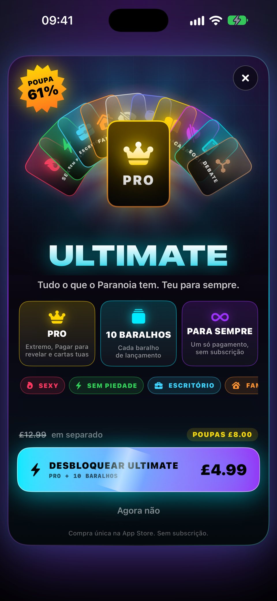 A oferta Ultimate: o Pro e os dez baralhos de lançamento numa só compra