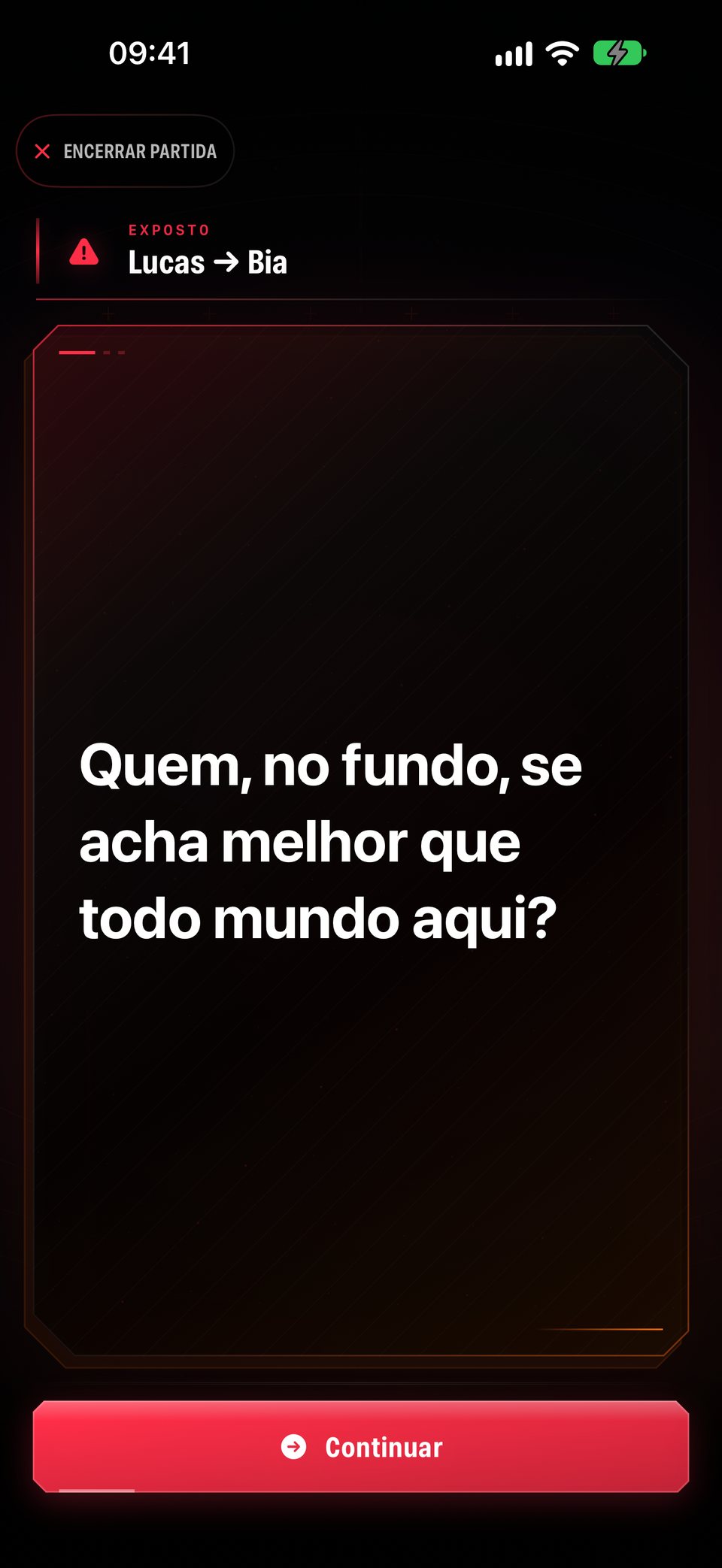 A pergunta revelada pra galera: Lucas respondeu Bia em “Quem, no fundo, se acha melhor que todo mundo aqui?”