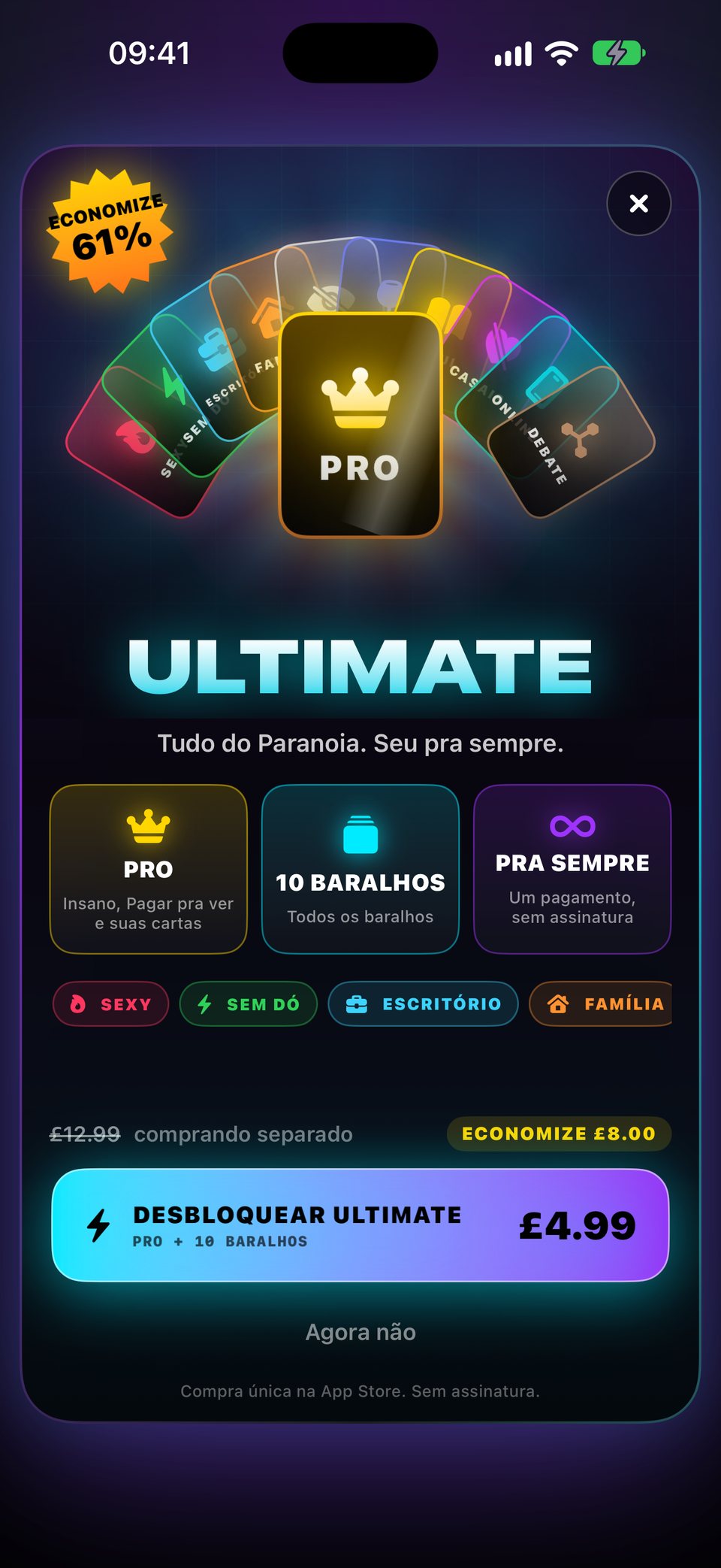 A oferta Ultimate: o Pro e os dez baralhos do lançamento numa compra só