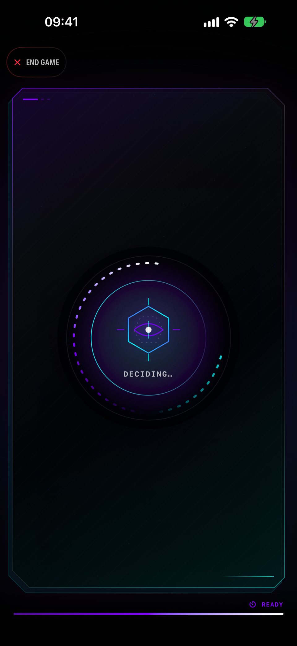 The app deciding whether the question is revealed