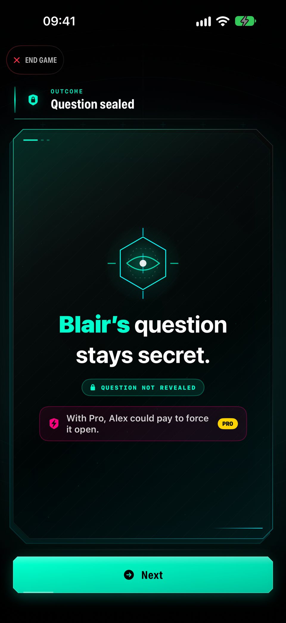 Pay to reveal: Maya is asked whether to do a forfeit to reveal Leo’s question
