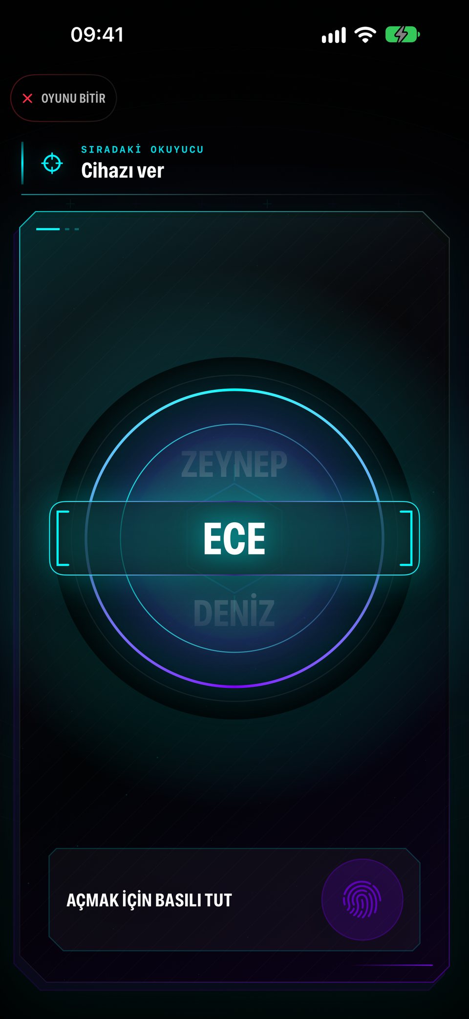 Paranoia sıradaki okuyucuyu seçti: Ece. Gizli soruyu açmak için ekrana basılı tutması bekleniyor