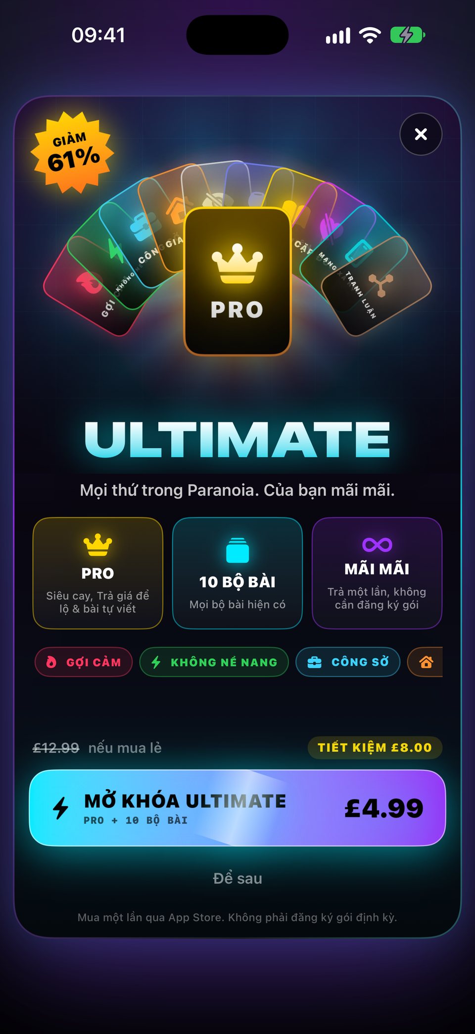 Gói Ultimate: Pro cùng cả mười bộ bài ra mắt trong một lần mua